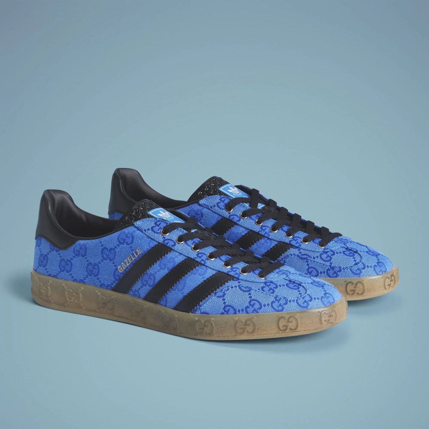 Adidas Gazelle x Gucci Blue GG Monogram